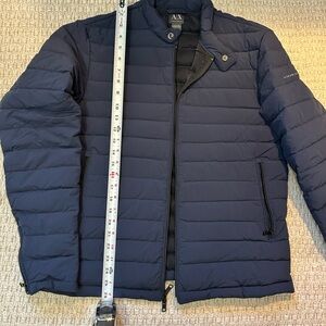 Armani Exchange Women’s Dark Blue Puffer Jacket, Size L